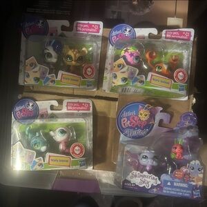 Littlest Pet Shop Glitter Friends  and 3 sets of totally talented